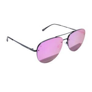 Dime Optics Cienega Aviator Sunglasses - Pink Mirrored Polarized Lenses
